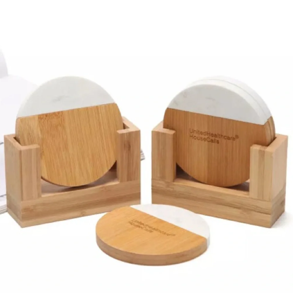 Bamboo & Marble Coasters